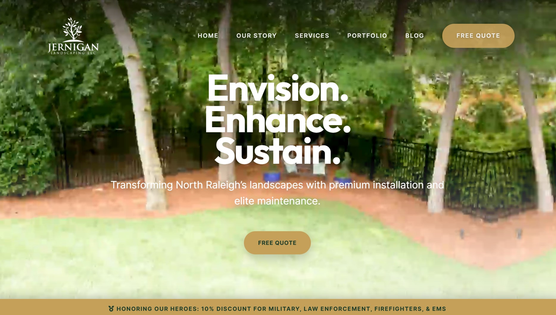 Maryland Landscaping Website Design by Freemann Web Services Global